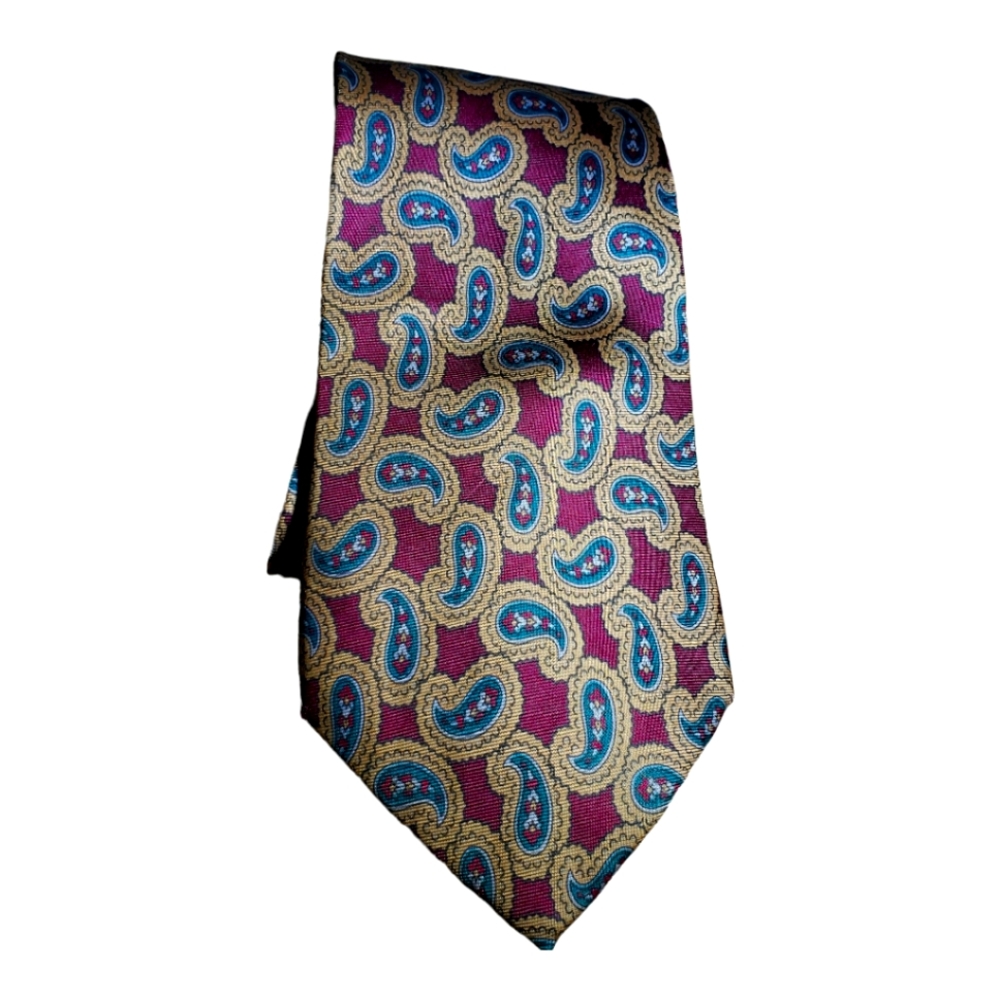 T108 JustinDavid Vintage Mens Tie 56" Silk